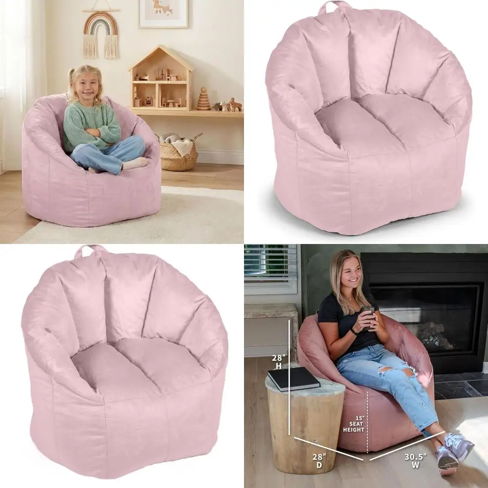 

Plush Desert Rose Beagle Chair in Milan Style