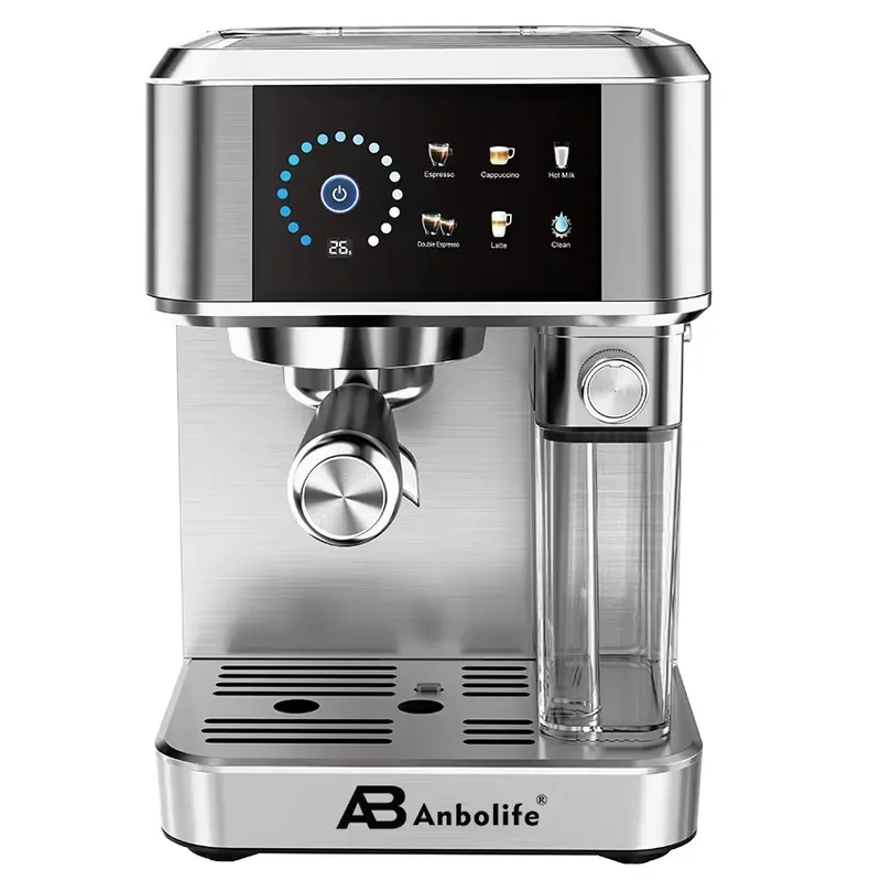 Anbolife New Arrival Semi-Automatic Coffee 1.5L Water Tank One Touch Espresso Machine for Home Use OEM&ODM