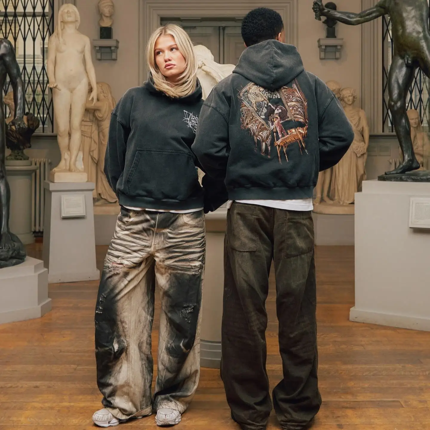 

Мужская повседневная одежда Vescartes Wild West: джинсовая куртка Fast D, джинсы с высокой талией, прямые, эластичные, устойчивые к сминанию