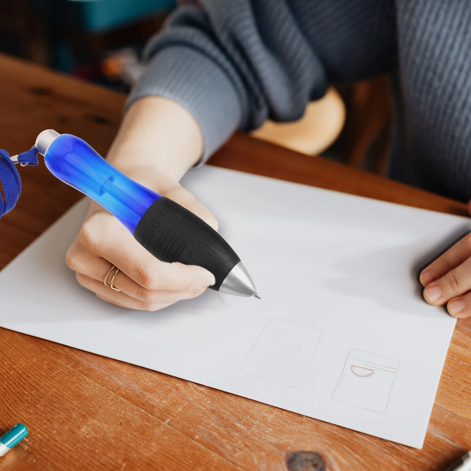 2 Pcs Weighted Pen Sleeve Ergonomic Comfort Grip Ballpoint Writing Tube Protective Cover Non For Extended Sessions