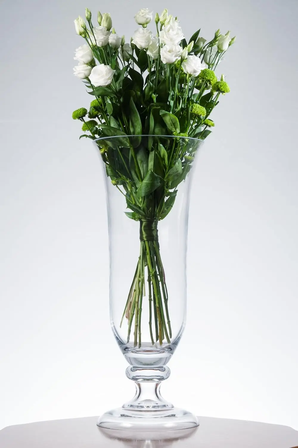 Glass - Centerpiece Vase - Glass Like Crystal Vase - for Flowers - Table or Floor - Great Filled or Unfilled - 22