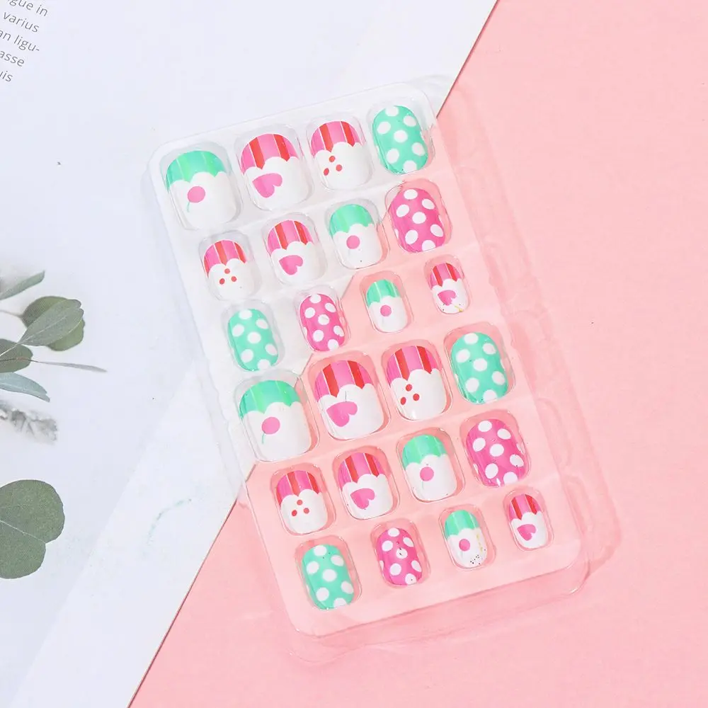 24PCS Nail Tips Reusable Detachable Stick On Nails False Nail Tips Full Cover Press on Nails Fake Nails