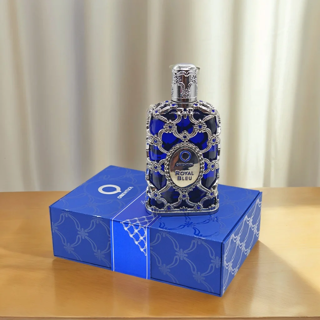 مجموعة Orientica الفاخرة Royal Bleu Extrait de Parfum |   80 مل / 2.7 أونصة عطر زهور الفانيليا الغنية |   رائعة طويلة الأمد Sc