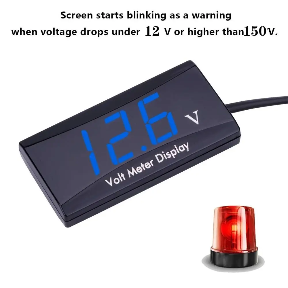 12V-150V Reverse Connection Protection Digital Voltmeter Tester Panel 0.56inch LED Display Volt Voltage Meter