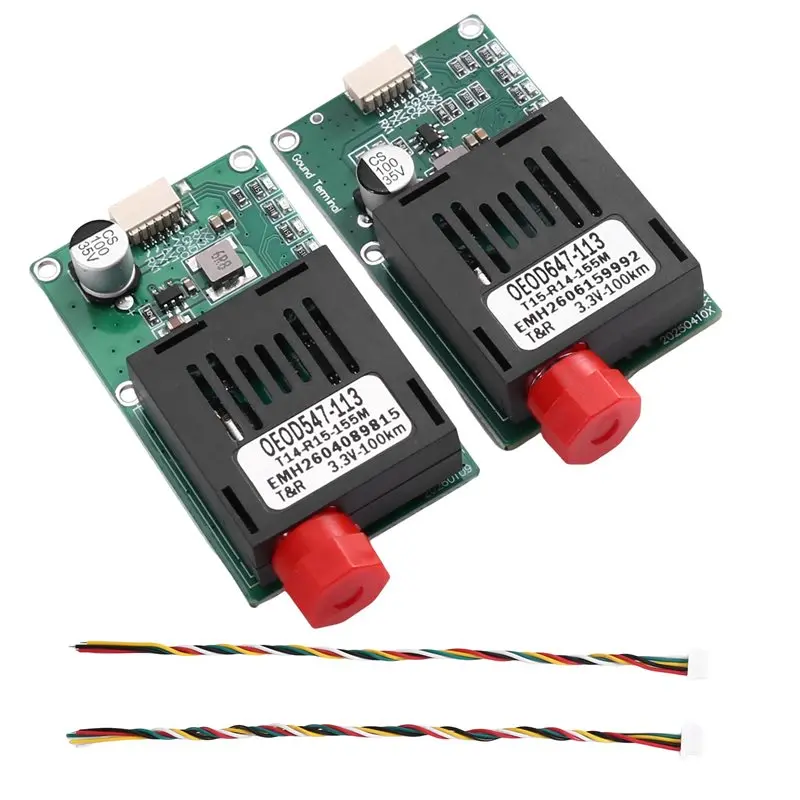 NEW HOT In Stock-FC RX/TX/AV/VCC/GND 100KM TTL Optical Transceiver Module Kit For Drones TTL To Fiber Optic Module DC 5.5-26V