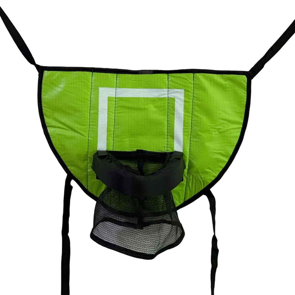 

Складной комплект баскетбольного кольца для батута, безопасная многофункциональная тренировочная игрушка для баскетбола с насосом и универсальным мячом