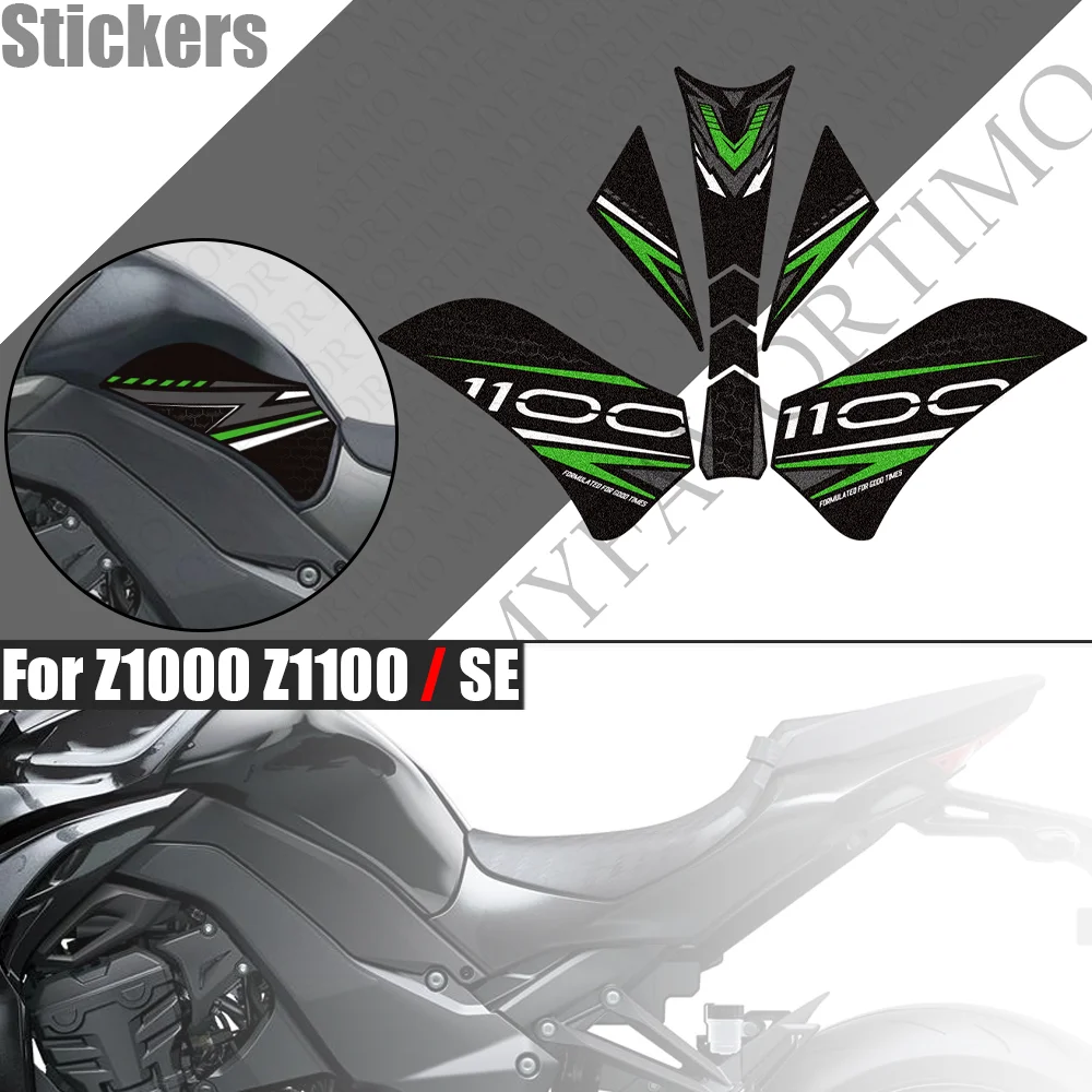 Motorcycle Anti-Slip Tank Pad TankPad Stickers Decals For Kawasaki Z1000 Z1100 SE Knee Grip Fuel Tank Protection Decor Parts
