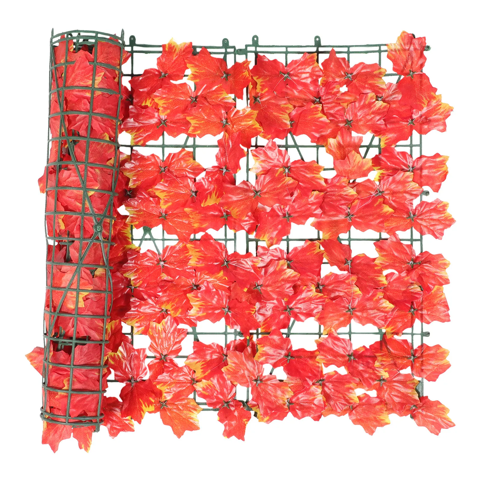 Fake Maple Leaves Fence Artificial Leaf Hedge Sunscreen Rainproof Outdoor Garden Privacy Screen Yard Balcony Decorative Fence