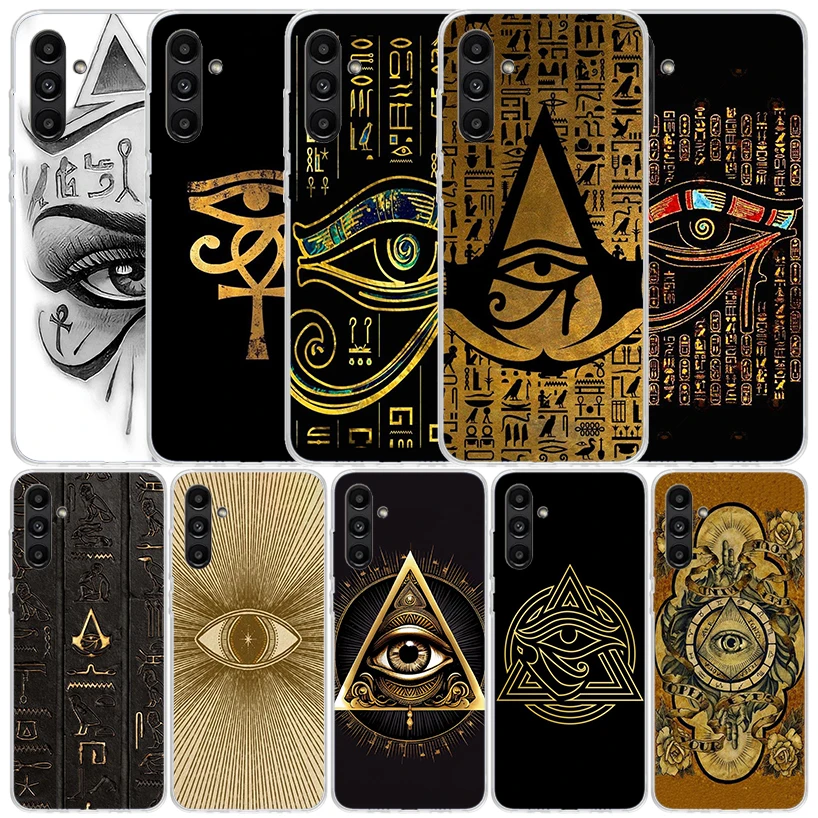 Sacred Eye of Horus Egypt Fresco Phone Case For Samsung Galaxy A55 A54 A52 A53 A15 A14 A12 A13 A25 A24 A22 A23 A35 A34 A32 A33 A