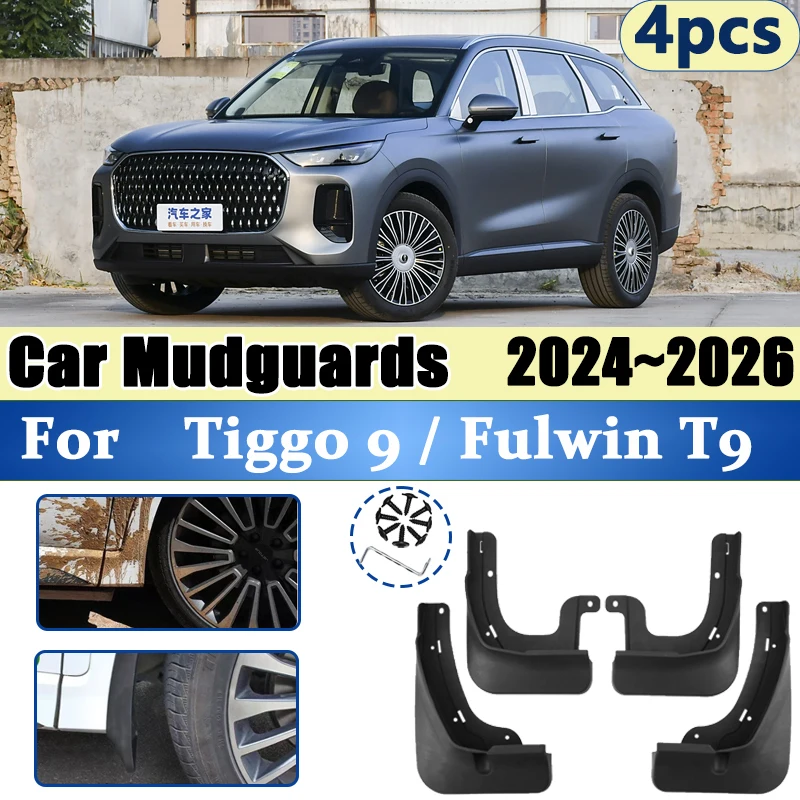 

Car Mud Flaps For Chery Tiggo 9 8 L Fulwin T9 2024 2025 2026 Auto Mudguards Splash Guard Front Rear Fenders Mudflaps Accessories