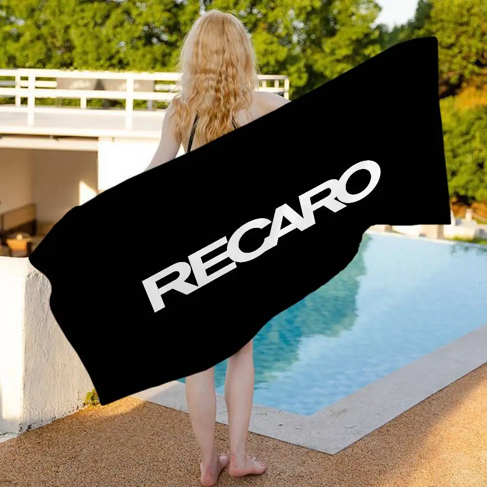 R-Recaros Logo Anime Beach Swimming Towel Soft Absorbent Washcloth Children's Gifts for Kids Travel Camping Gym