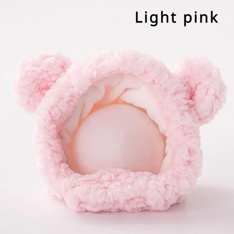 Funny Pet Cat Caps Cute Bear Ears Cat Hat Warm Plush Pet Headwear Cosplay Photo Props Kitten Puppy Party Costume Cat Accessories