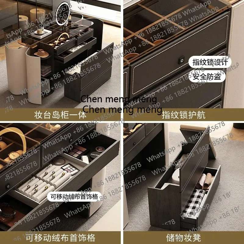 Italian light luxury jewelry cabinet, cloakroom, island platform, bedroom, bedside floor jewelry storage display cabinet