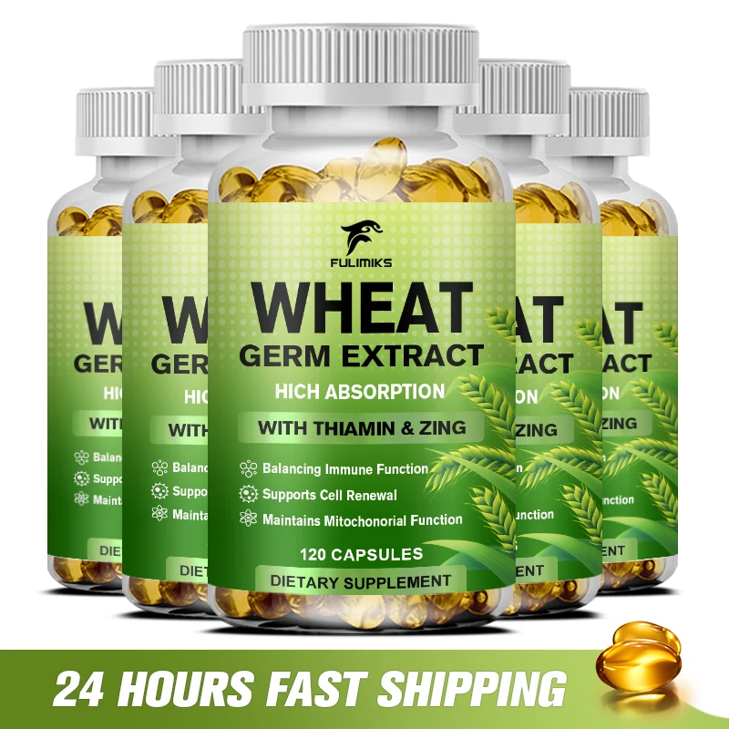 Spermidine Supplements, Wheat Germ Extract Capsules with Higher Spermidine Content & Zinc for Healthy Aging, Immune System