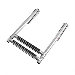 2-Step Stainless Steel Boat Ladder Telescoping Adjustable ，Pontoon Boat Ladder,Marine ladder，Swim Deck Ladder for Marine Yacht