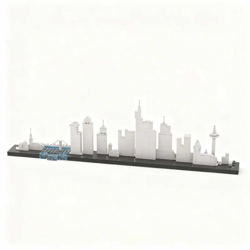 363 Pezzi MOC Architettura Modello della Skyline di Francoforte Blocchi da Costruzione Idea Regalo di Natale Giocattoli Educativi