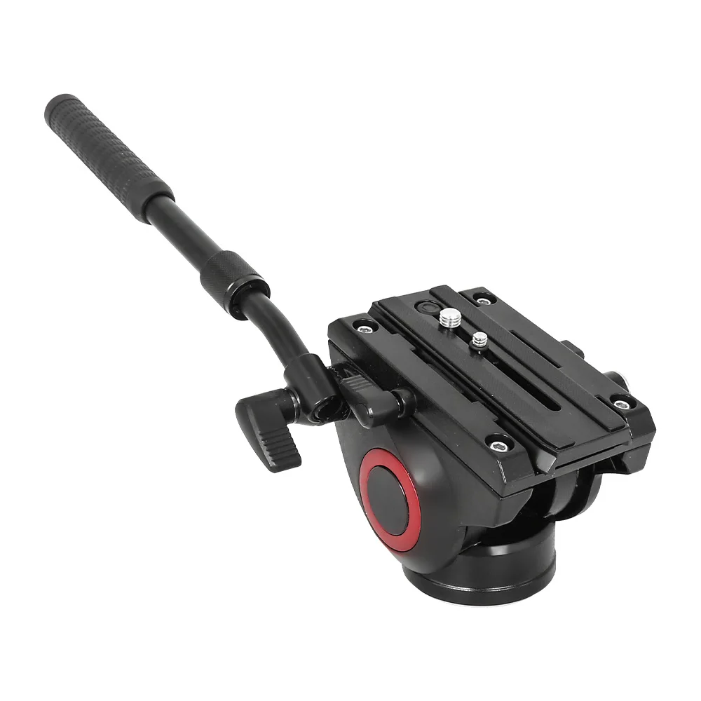 Professional Heavy Duty Fluid Video Tripod Pan Tilt Head with QR plate for DSLR camera