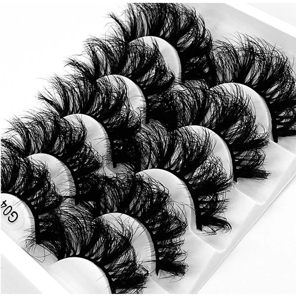 5 Pairs/set Instant Wool Eyelash Extensions 8D Curly Cluster Mixed Styles Dramatic Look Curling Fake Lashes Fleece Shaped Wispy