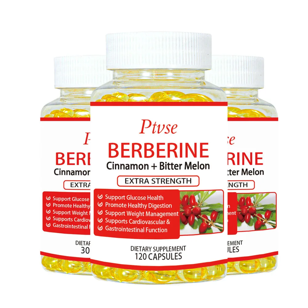 Berberine Capsule with Ceylon Cinnamon Turmeric Thistle Bitter Melon,Cardiac Immune Heart Nutritional Supplements