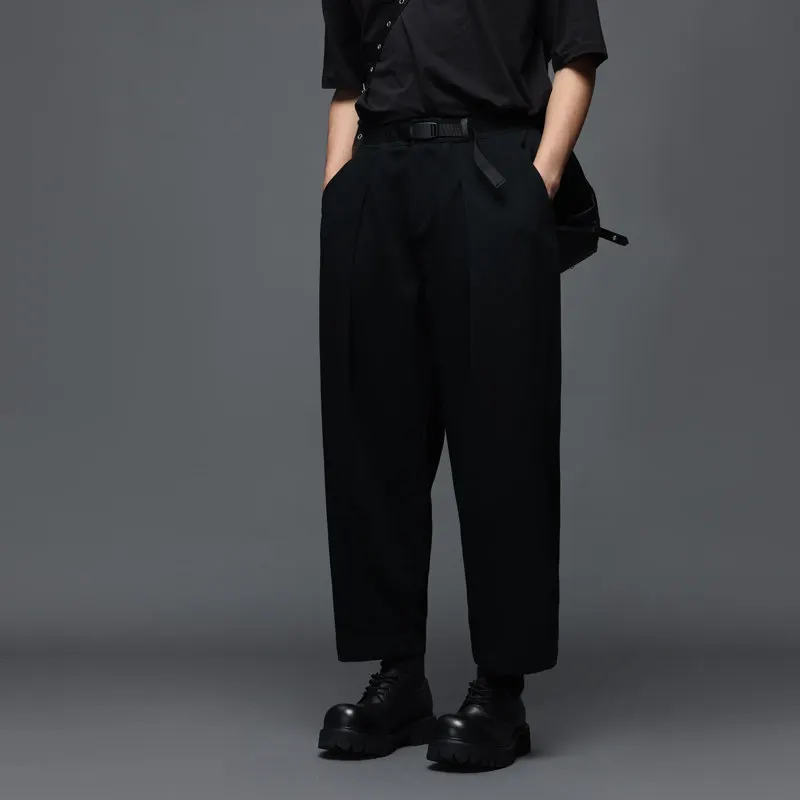 Japanese Straight Wide-Leg Pants Heavy Breathable Casual Pants Spring and Summer Youth 3D Cutting Men's Pants