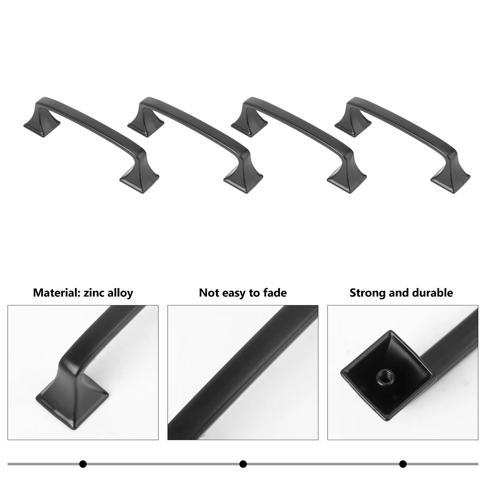 

4 pcs Furniture Accessory Handles Zinc Alloy Drawer Knob Drawer Pulls For Kitchen Wardrobe Furniture Accessory