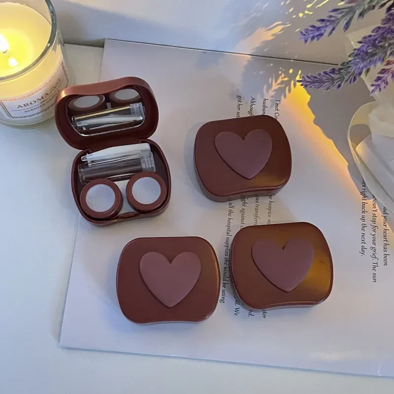 1 szt. Pojemniki na soczewki kontaktowe futerał na soczewki kontaktowe dziewczynka przenośny podróżny Mini uroda pudełko do przechowywania pielęgnacja oczu pudełko na pojemnik