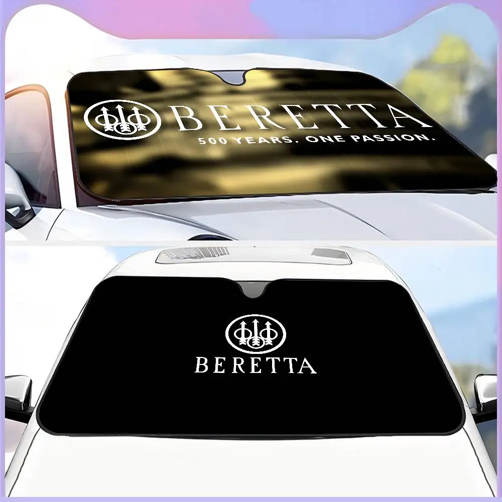 

Солнцезащитный козырек для автомобиля с логотипом Beretta, с подогревом, для лобового стекла, защита от солнца, накидка на окно, автомобильный солнцезащитный экран