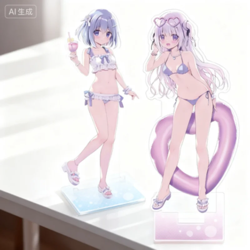 Comic strip Illustrator miyasaka miyu Animated cartoon character Animation Cake Topper Peripheral Acrylic Stand Model Gift 15CM