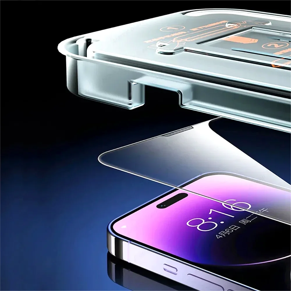 1-2PCS 8K Dust Free Glass For Xiaomi 14T 14 13 12T Pro HD Oleophobic Coating Screen Protector Easy Installation Protective Glass