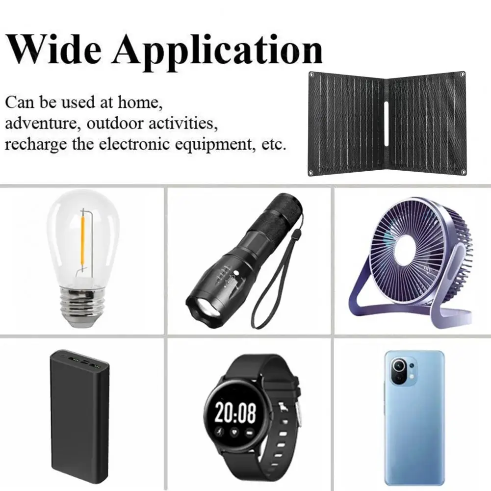 Ultra-thin Solar Panel Portable Solar Panel Charger Power Bank High-power Output Waterproof Foldable Design Scratch-resistant - view 3