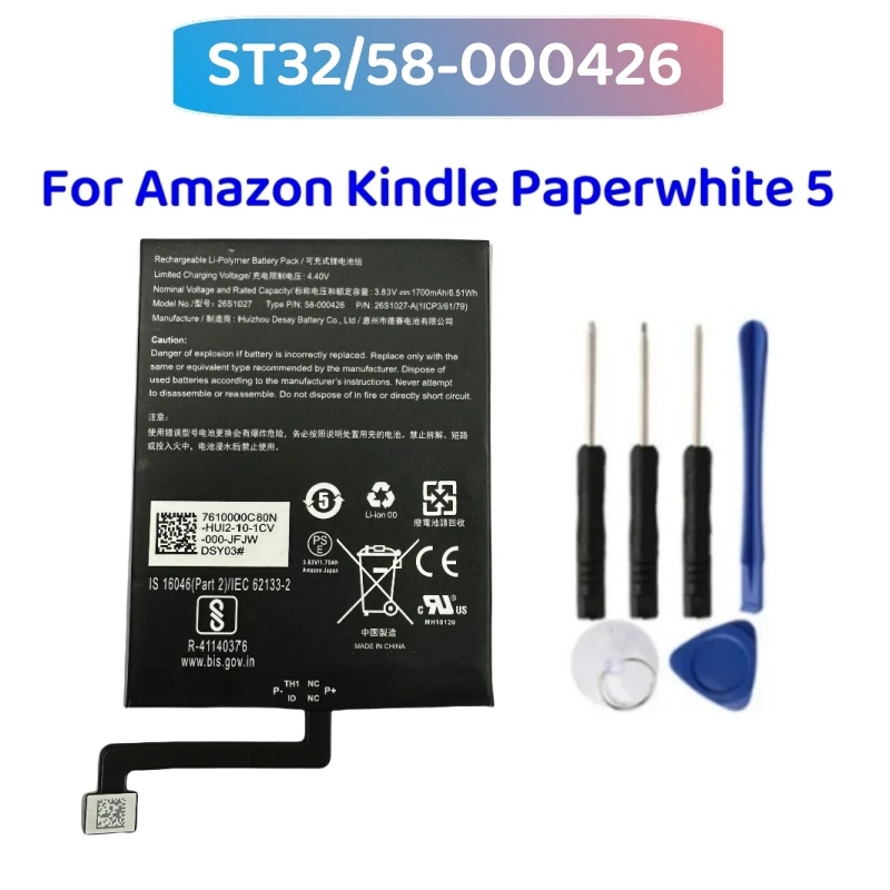 New Original Battery ST32 58-000426 Battery For Amazon Kindle Paperwhite 5 Paperwhite5 kpw5 1700mAh + free tools