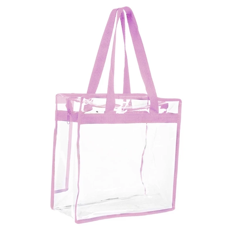 Transparent Shoulder Bag for Women Female Beach Pool Bag Stadium Sport Handbags and Purses Fashion PVC Top Handle Bag