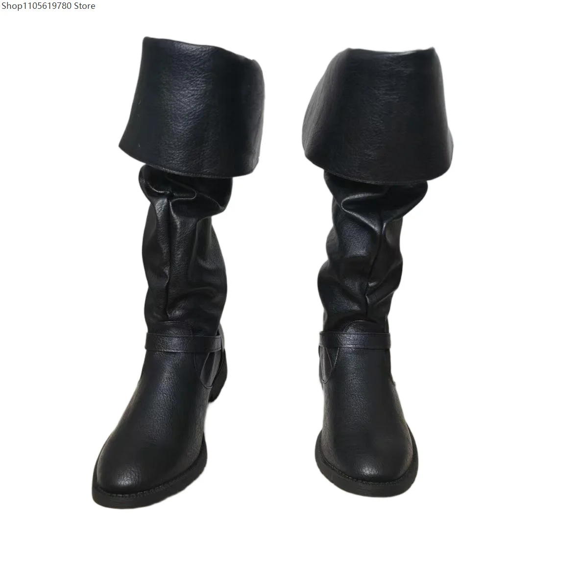 Men Dark Punk Tall Boots 2026 Medieval Renaissance European Retro Style Halloween Party Daily Role Play Comfort Footwear
