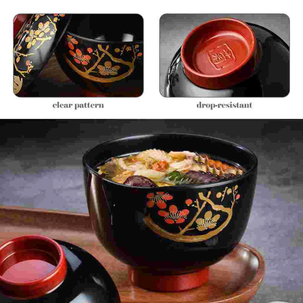 

Miso Soup Restaurant Bowl Melamine Traditional Japanese Style Containers for Food