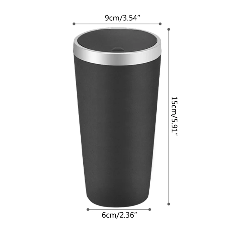 Samochodowy kosz na śmieci Uchwyt na kubek Szczelny, blokujący nieprzyjemny zapach Wodoodporny pojemnik na śmieci