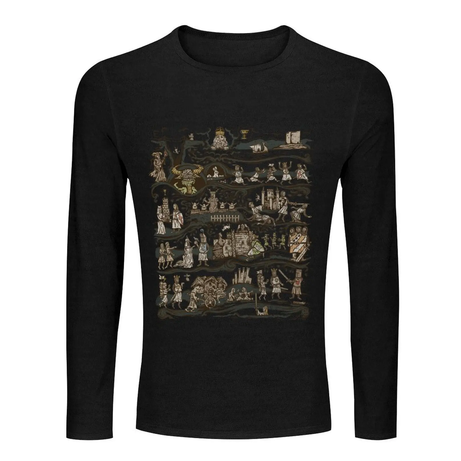 The Caerbannog Tapestry Long T-Shirt sweat shirts tees sports fan t-shirts quick-drying t-shirt t shirts for men