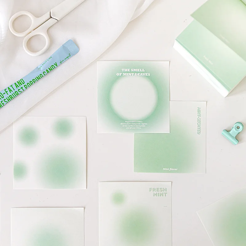 Material Papel para notas gradiente, notas na série Sunset, 400 folhas, 6pcs