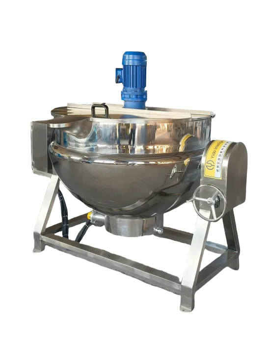 Industrial large 50L-1000L soup cooking pot 304 sus suace jam stirring pot gas electric steam heating mixing jacket kettle