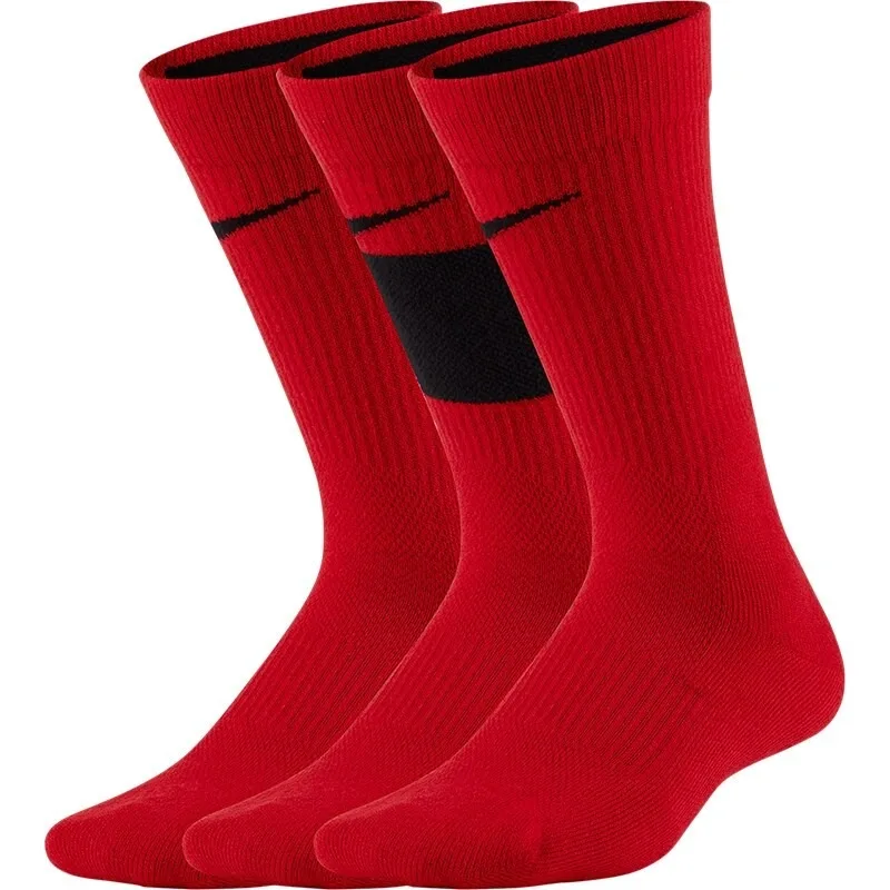 Nike Comfortable and Breathable Running Fitness Training Tube Socks Three Pairs CW6063-657