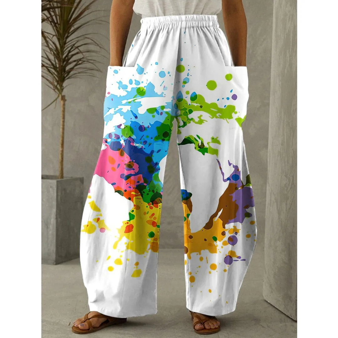 

2024 SPRING SUMMER WOMEN'S TRAVEL TREND FASHION CASUAL STYLE STRAIGHT LEG WIDE LEG CASUAL PANTS LOOSE SLIM FASHION WOMEN'S WEAR