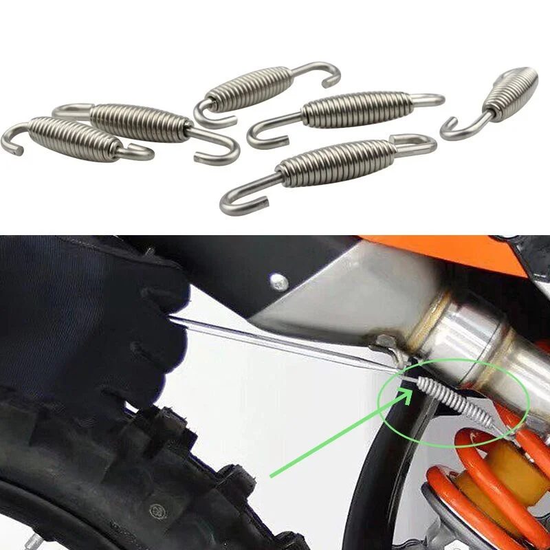 

Motorcycle exhaust pipe blue gold colored spring double movable fixed exhaust pipe special spring for Aprilia motorcycle