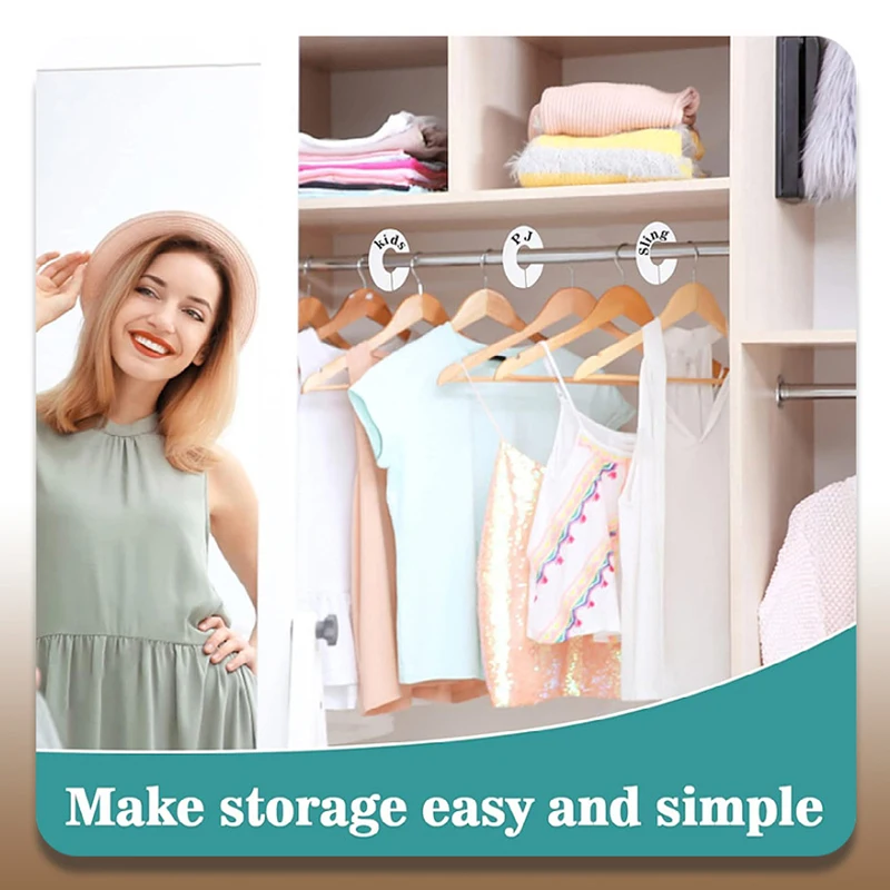 30 шт. пустых круглых пластиковых дисков-разделителей размеров для вешалок и стеллажей в магазинах одежды