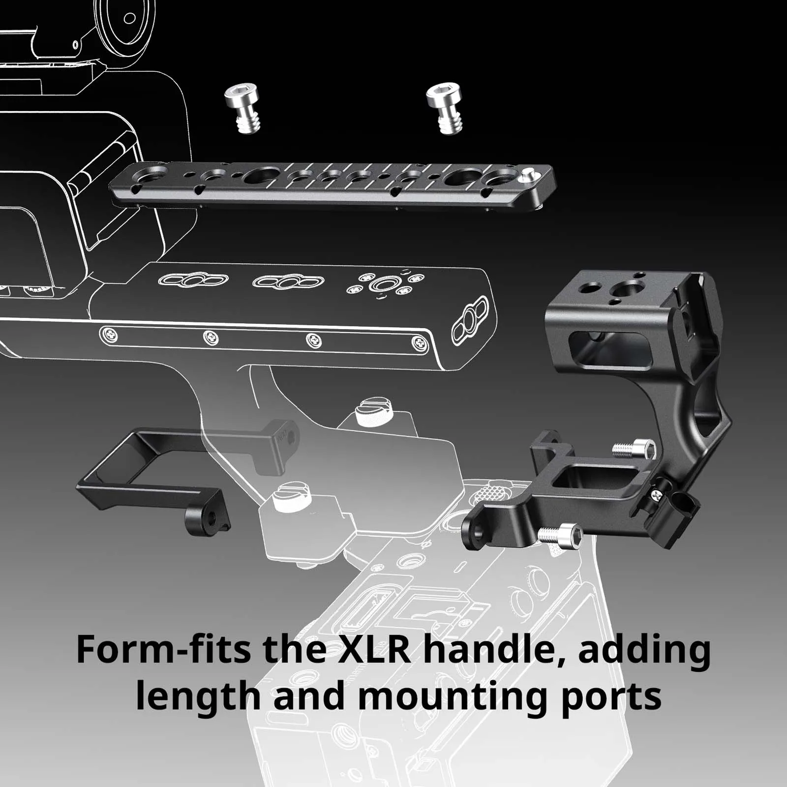 SmallRig FX5 "HawkLock" Kamera-Cage für Sony FX5 mit Klemme für HDMI-Kabel, Top-Platte mit 1/4"-20 / 3/8"-16 Arca-Typ Schnellwechselplatte – Detail 17