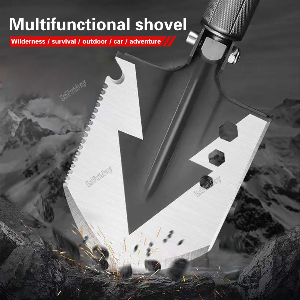 Multifunctional Folding Military Shovel Outdoor Survival Set Garden Tools Camping Fold Multifunction Shovel Outdoor Knife