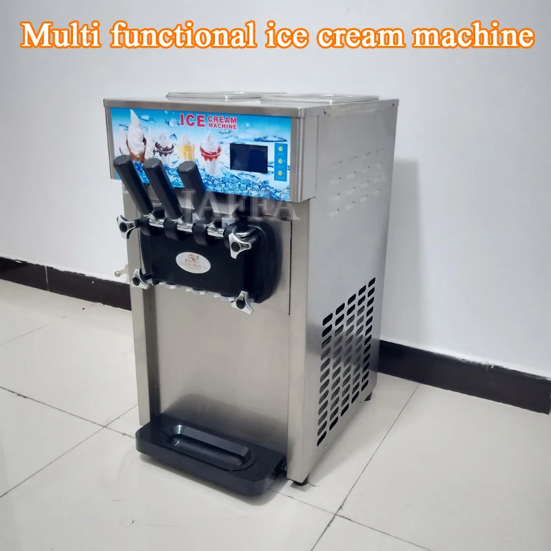 Commercial Ice Cream Machine Yield 1200W Single Flavor Countertop Soft Serve Ice Cream Maker With 8L Hopper