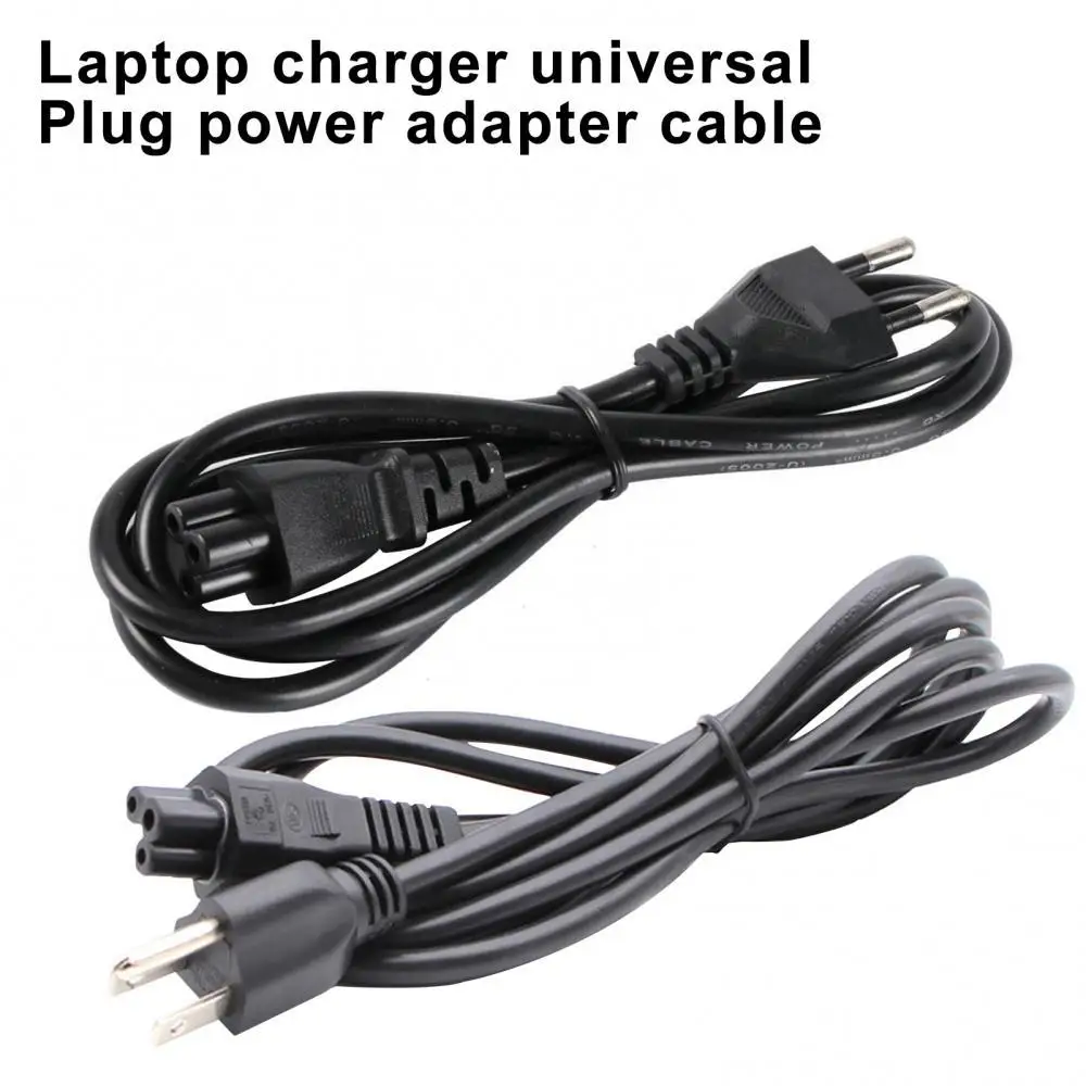 1.2/1.5m EU And US Plug Universal Laptop Charger Plug Power Adapter Cord Cable For PC