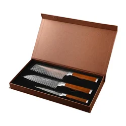 Professional Japanese Kitchen Chef Knife Set Damascus Laser Pattern Meat Fish Fruit Vegetables Slice Butcher Cleaver Steel Knife