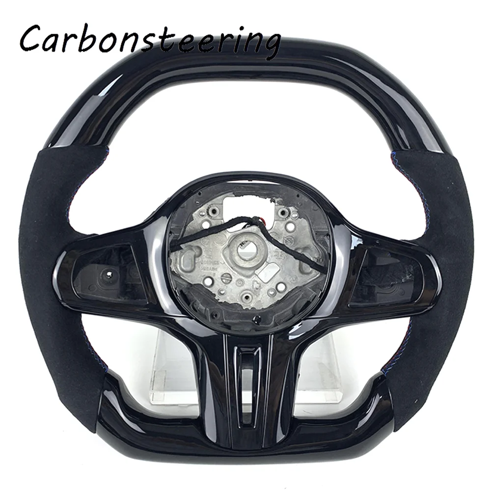 Cars accessories customized piano black carbon fiber steering wheel for BMW G10 G20 G30 G22 M3 M4 320i 325i 330i G22 G80 M340i