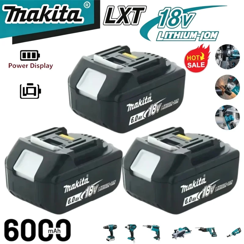 

Genuine Makita 18V 6Ah Rechargeable Lithium Battery Replacement for BL1815 BL1830B BL1840B BL1850B BL1860 Power Tools