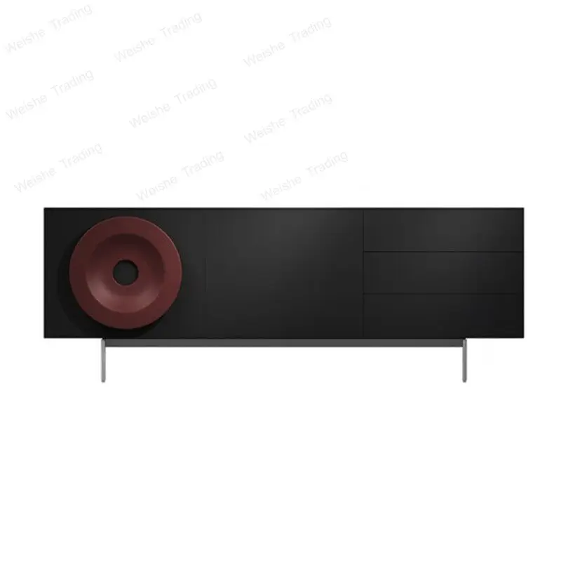 

New speaker TV cabinet, black piano paint, living room paint, dining side entrance cabinet